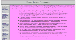 Desktop Screenshot of incestresourcesinc.org